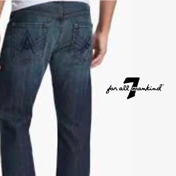 7 For All Mankind Other - 7FAMK Vintage Men's "A" Pocket Bootcut Jeans With Wear + Destruction​​​​